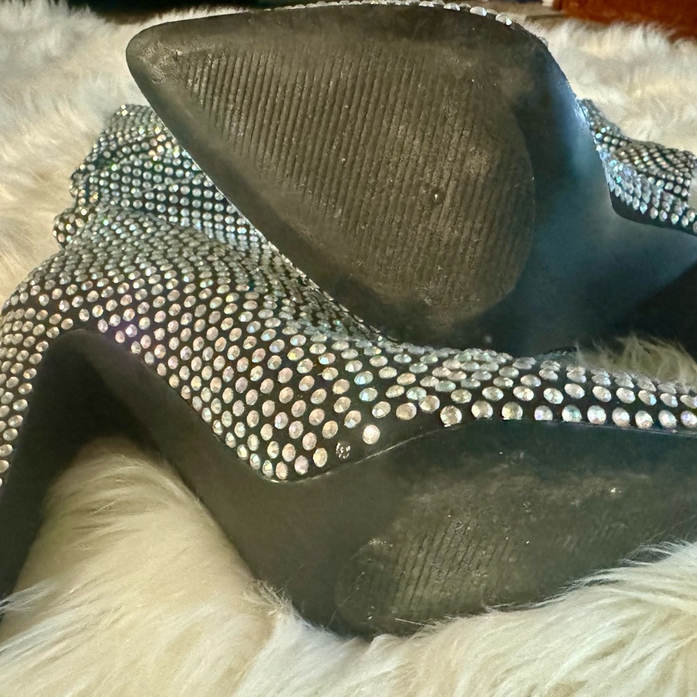 Steve Madden Slouching Rhinestone Boots (Used) - Picture 3 of 8